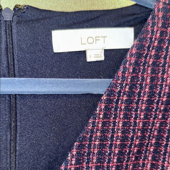 LOFT Violet Tweed Cap Sleeve Mini Dress - Picture 2 of 7